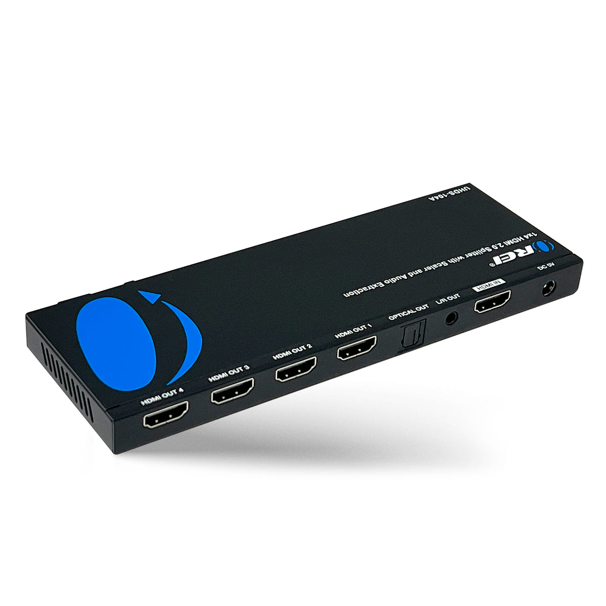 OREI 4K 1x4 HDMI Splitter Duplicater - with Down Scaler 4 Ports Upto 4K at 60Hz