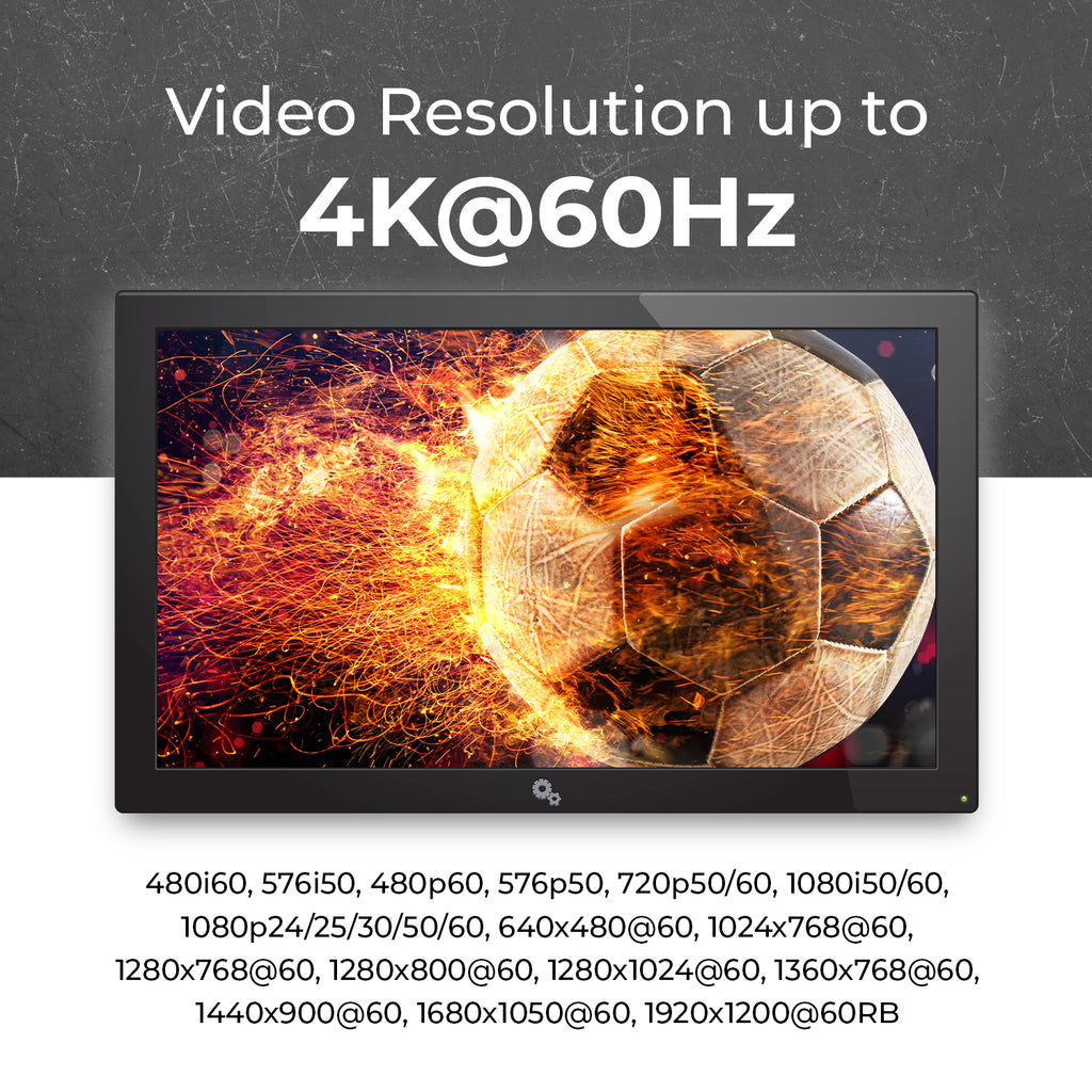 4K@60Hz 1x4 HDMI™ Extender Splitter (Loop) - 230ft (Cat6) - (UHD14-EX230-K)
