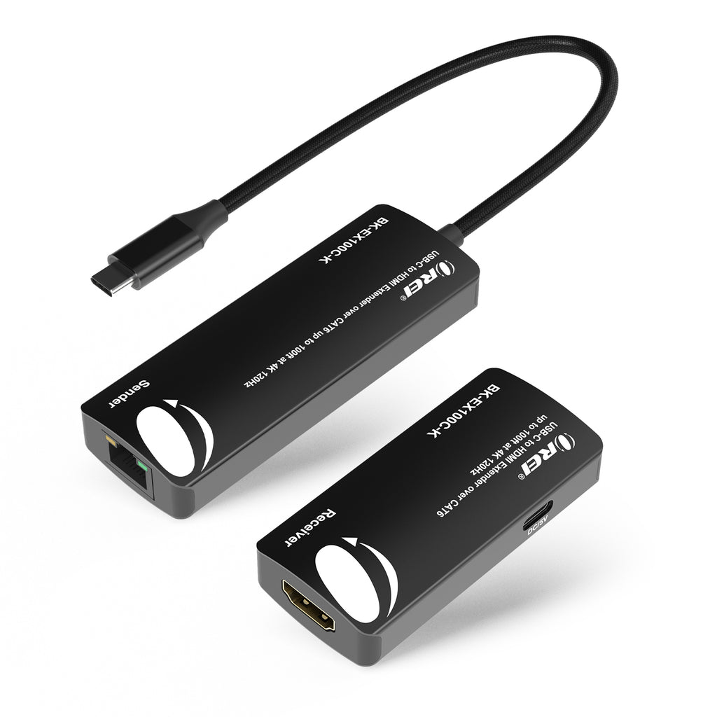 4K@120Hz USB-C to HDMI Extender Over CAT 6/7 Up To 100 Feet (BK-EX100C-K)