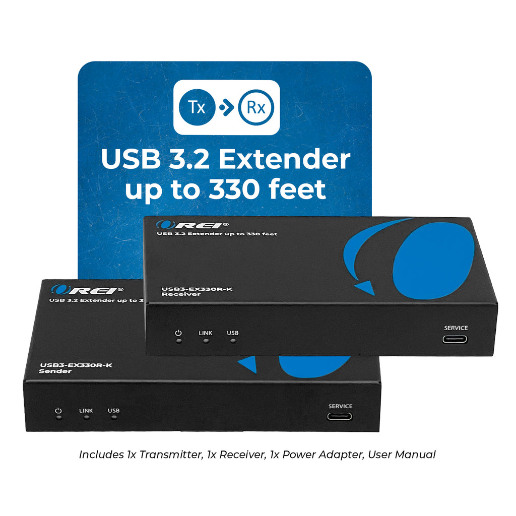 USB3.2 HDBaseT Extender (USB-B to USB-A) - 330ft (cat6)-USB3-EX330R-K