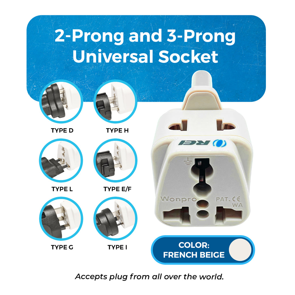 South Africa, Botswana Travel Adapter - 2 in 1 - Type M - Compact Design (DB-10L)