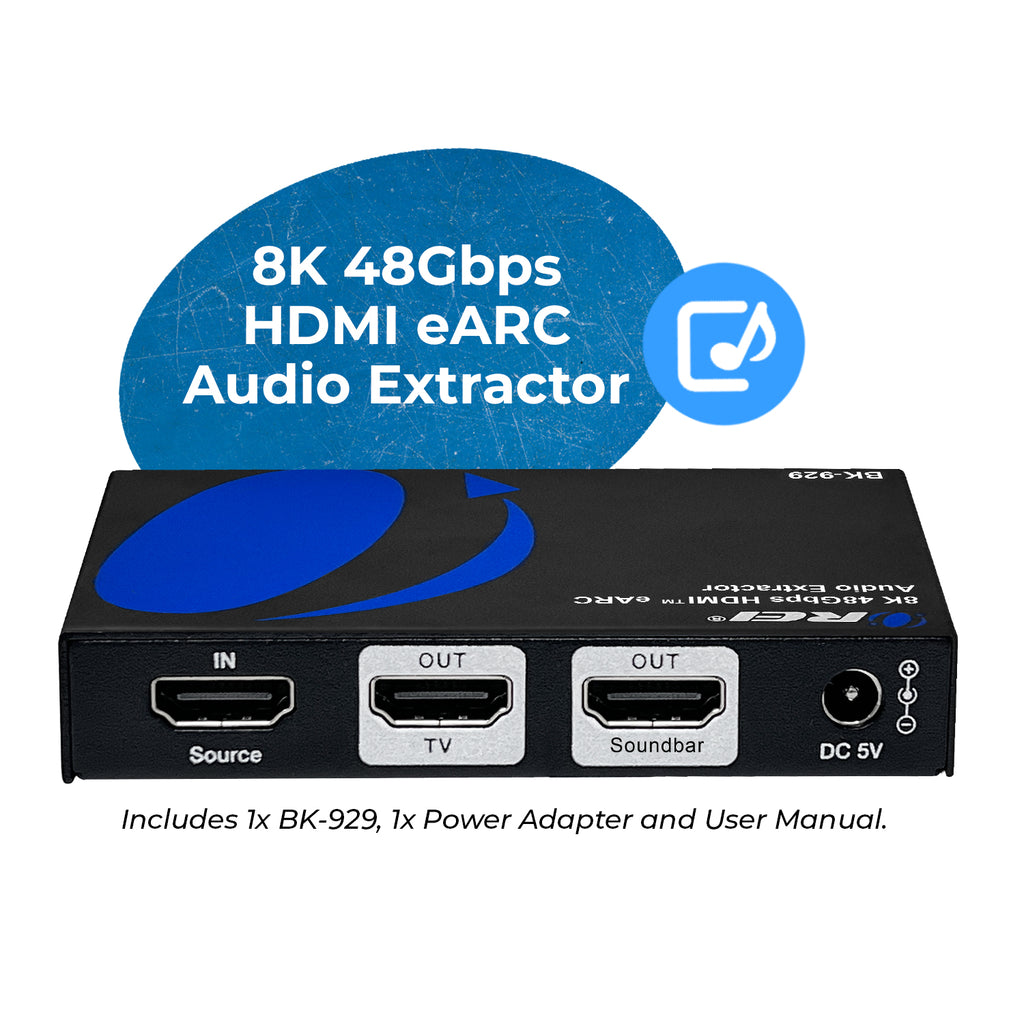 8K Audio Extractor with ARC/eARC output for Dolby Atmos and DTS: X (BK-929)