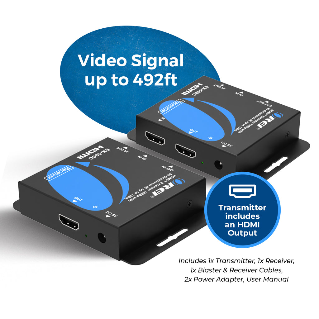 1080p HDMI Extender with Bi-directional IR up to 150m (EX-500C)