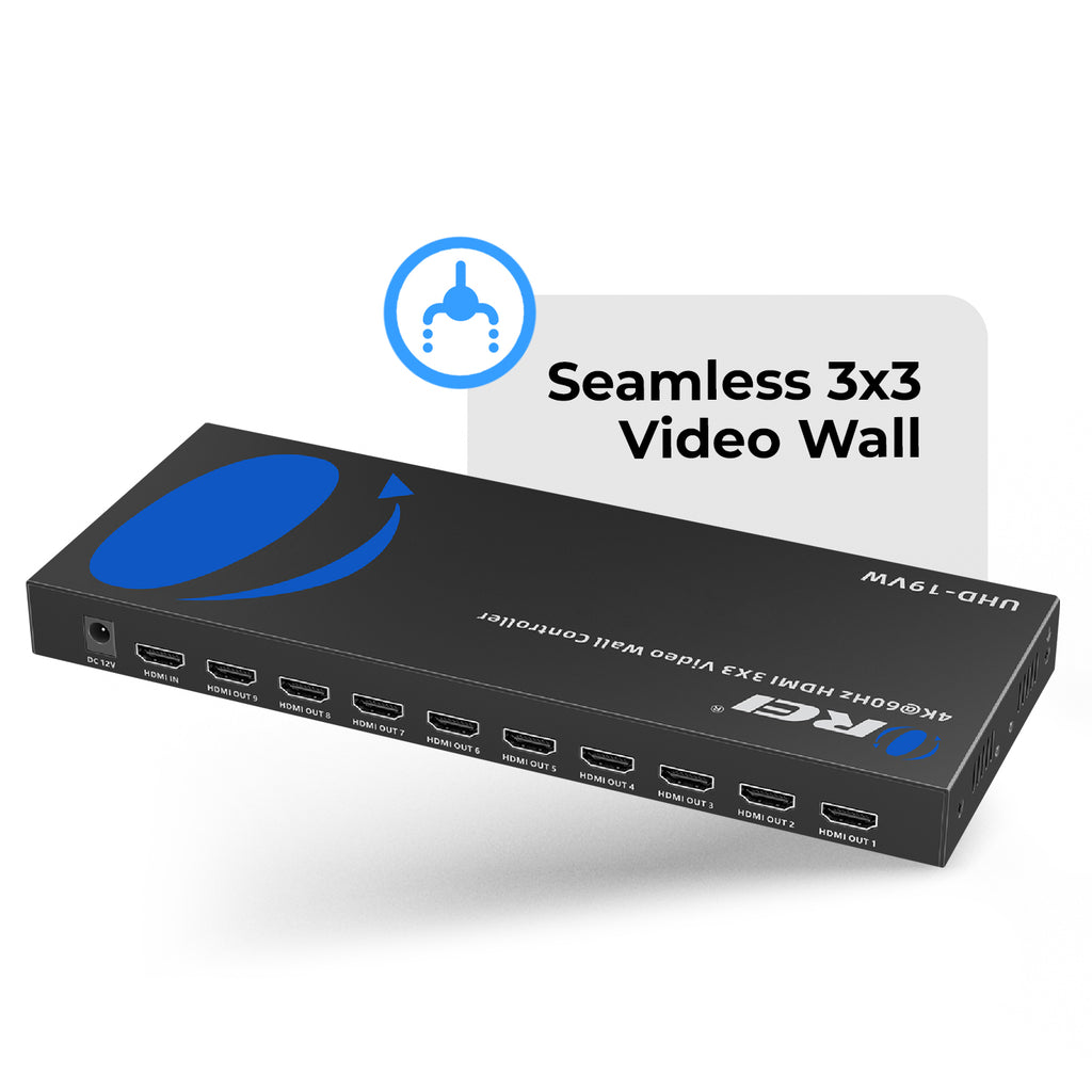 HDMI 3X3 Video Wall Controller With Micro-USB Port (UHD-19VW)