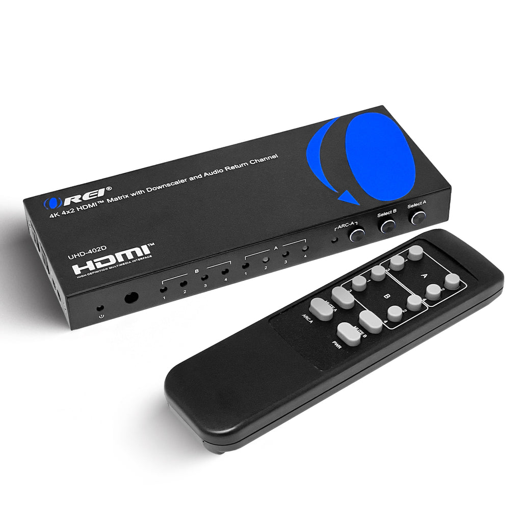 4K 4x2 HDMI Matrix Switch With ARC Audio Extraction, HDR & Downscaling (UHD-402D)