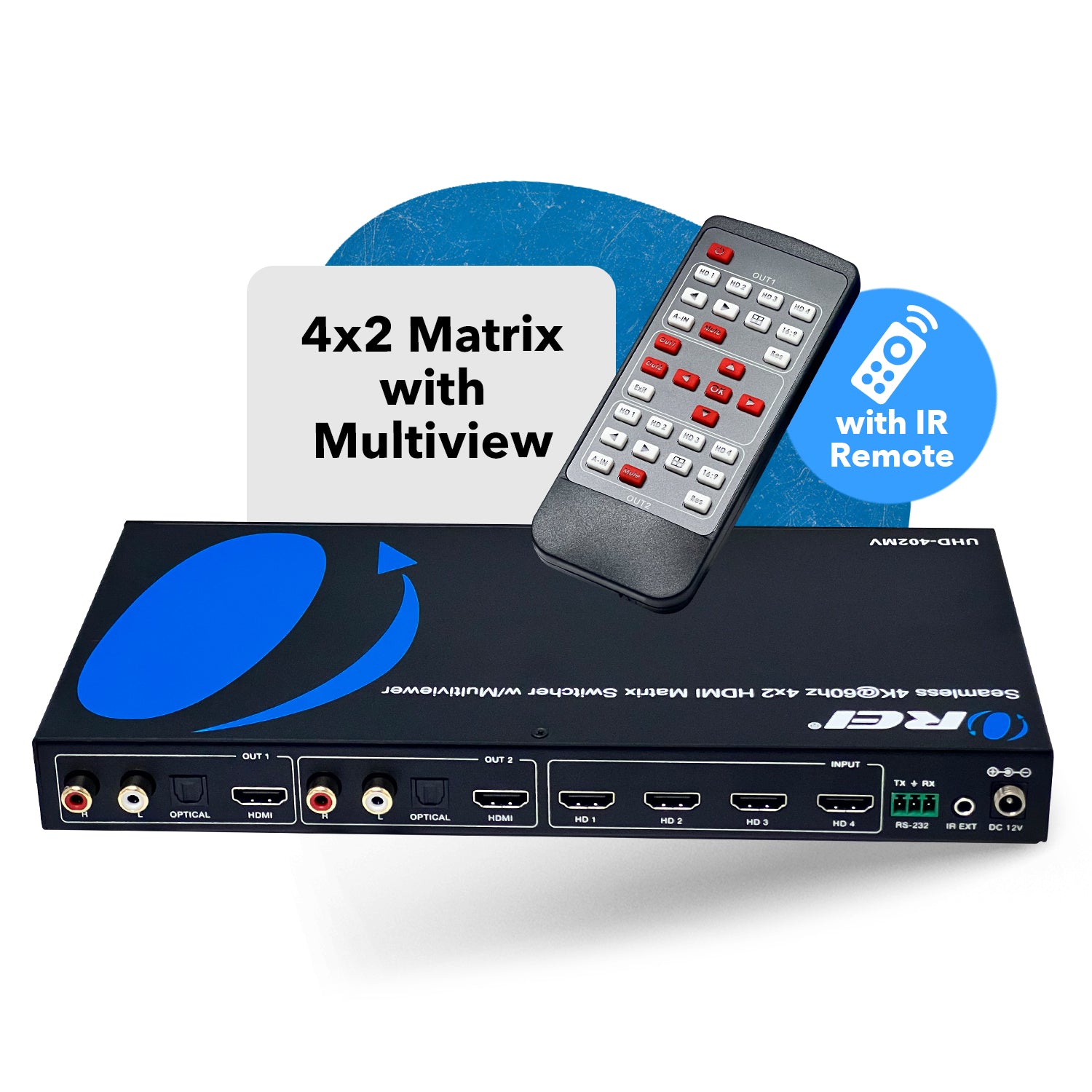 4K HDMI 4X2 Multi-viewer 4 In 2 Out HDMI multiviewer Seamless Switcher 4  picture HDMI