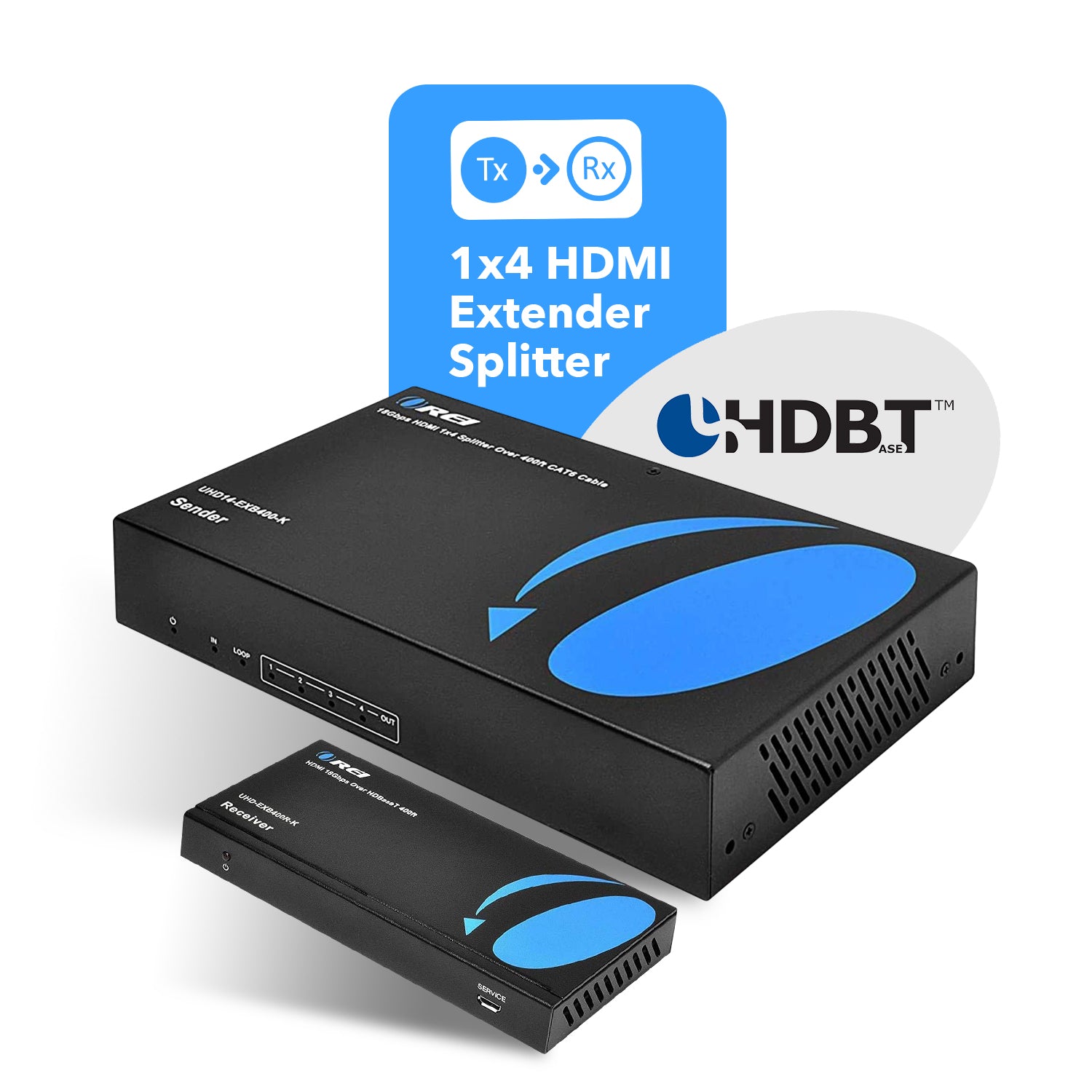 2 PUERTOS 4K HDMI SPLITTER HB1204BK