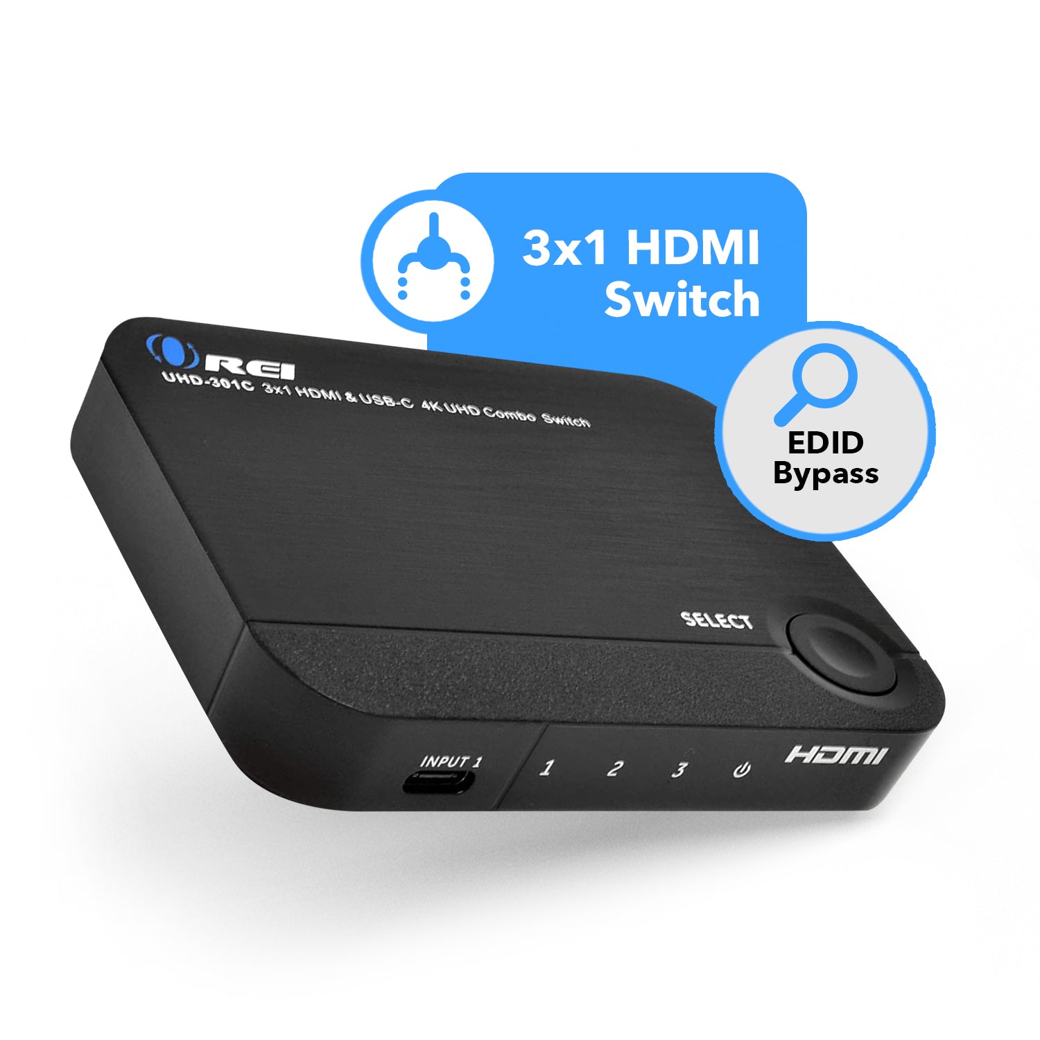 4K HDMI 2.0 Switch, 3 way, 3x1, HDCP2.2
