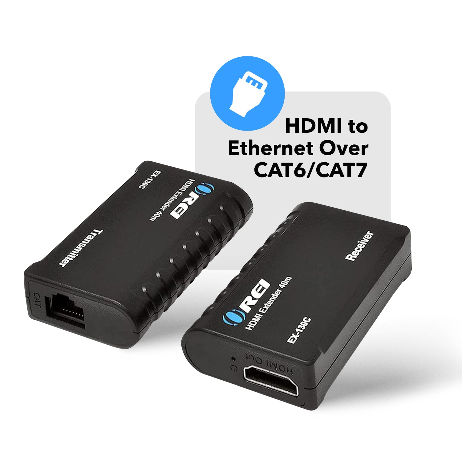 HDMI to Ethernet Over CAT6/7 Extender RJ45 Up to 130 Feet 1080p (EX-130C) | OREI