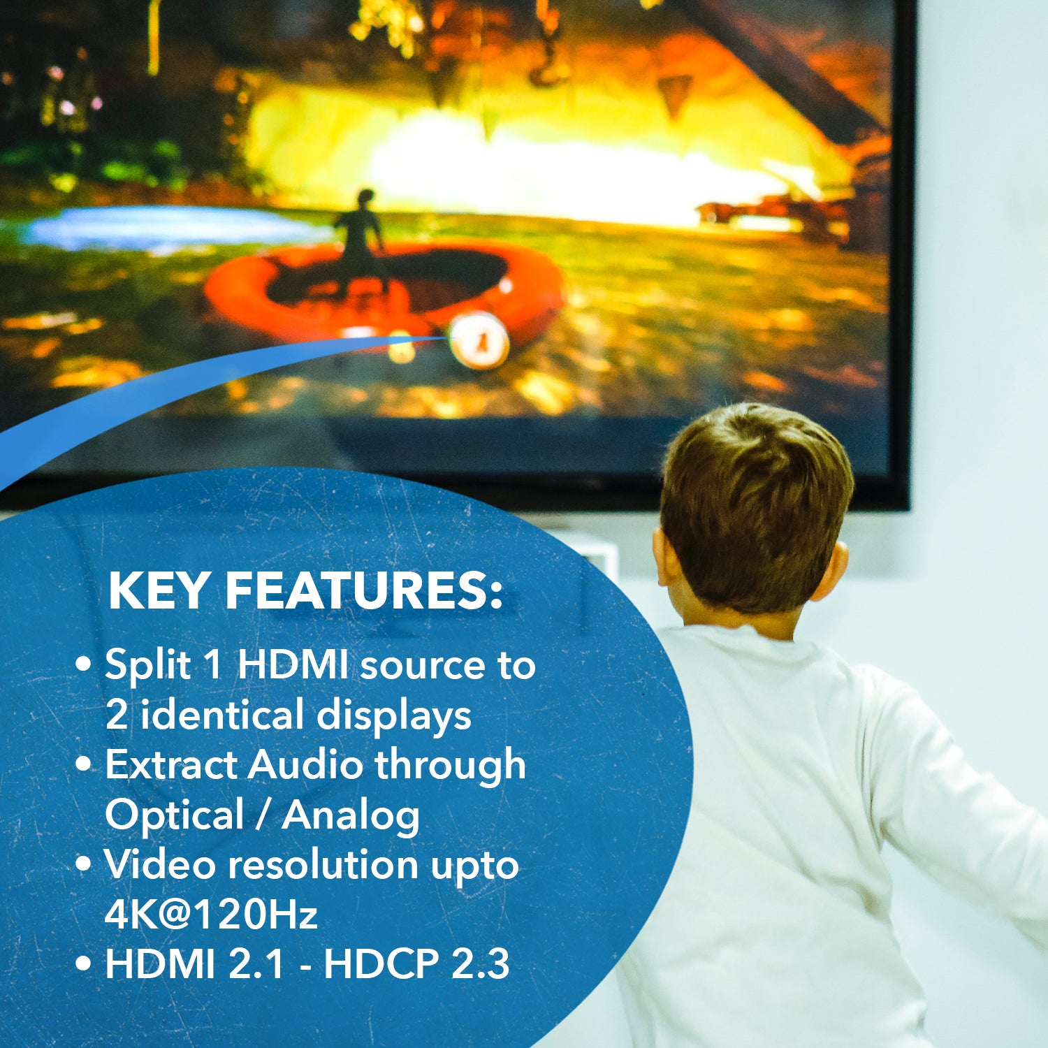 2 in 1 Out HDMI Splitter  8K HDMI 2.1 4K@120Hz – yauhody