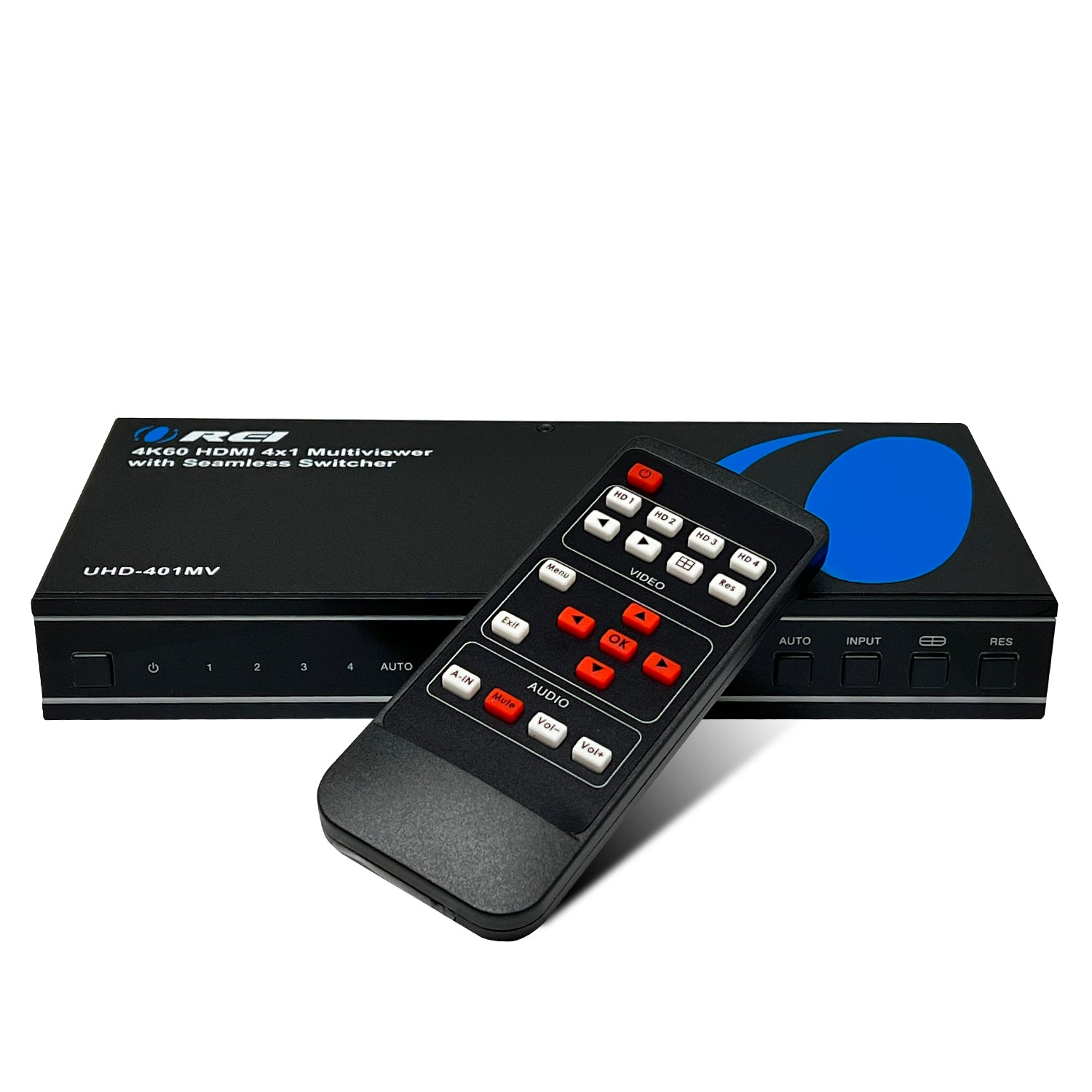 OREI 4K@60Hz 4X1 HDMI KVM Switch with RS-232 Control (UKM-401)