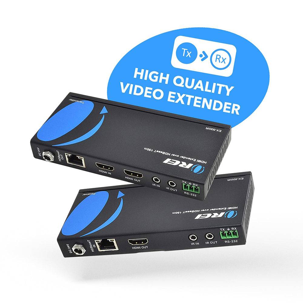 1080P HDMI Extender Cat5e/6 Upto 500 Feet -2 Way IR & HDMI Loopout (EX-500IR) | OREI