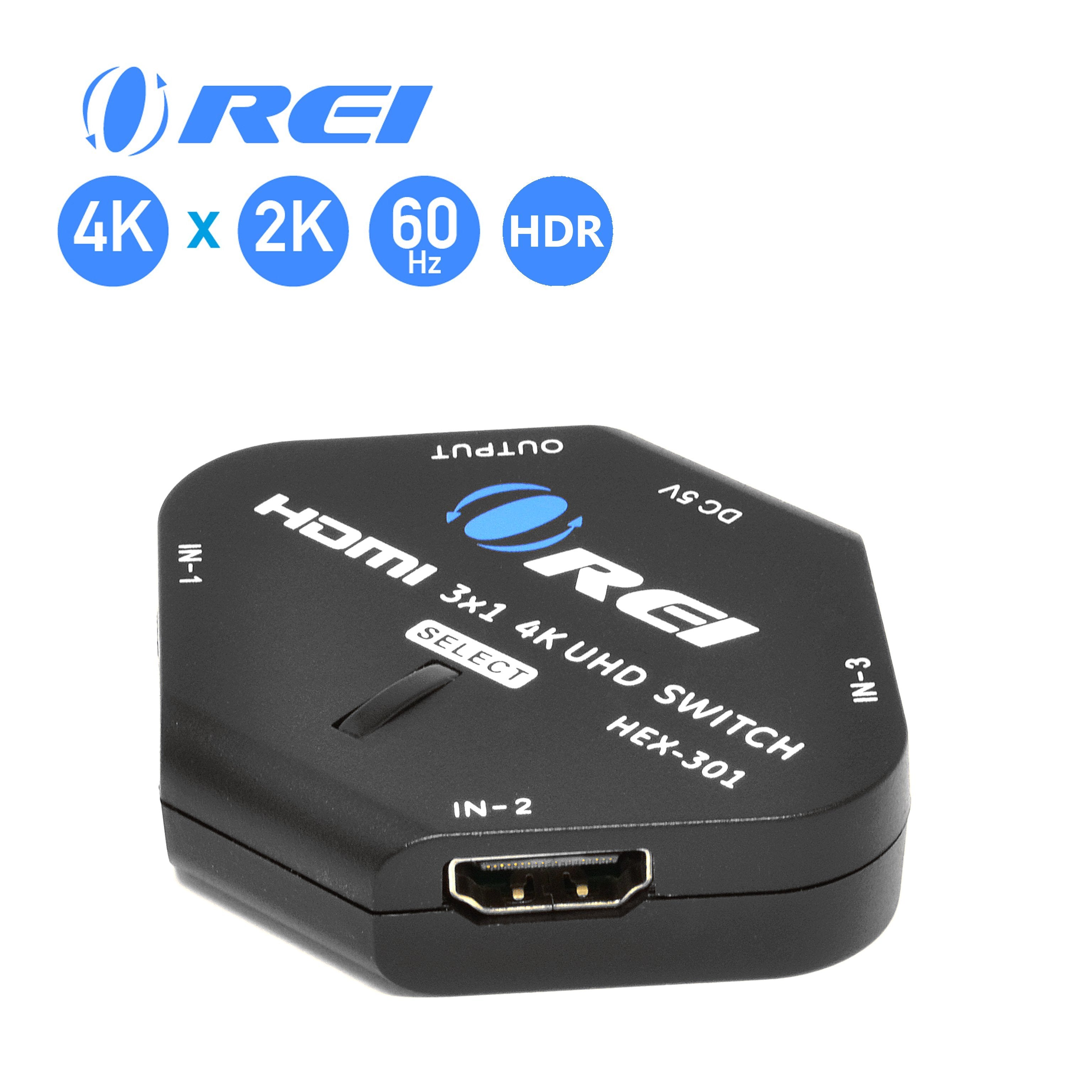 4K 3x1 HDMI Switch 2 HDMI + USB-C Input (UHD-301C)