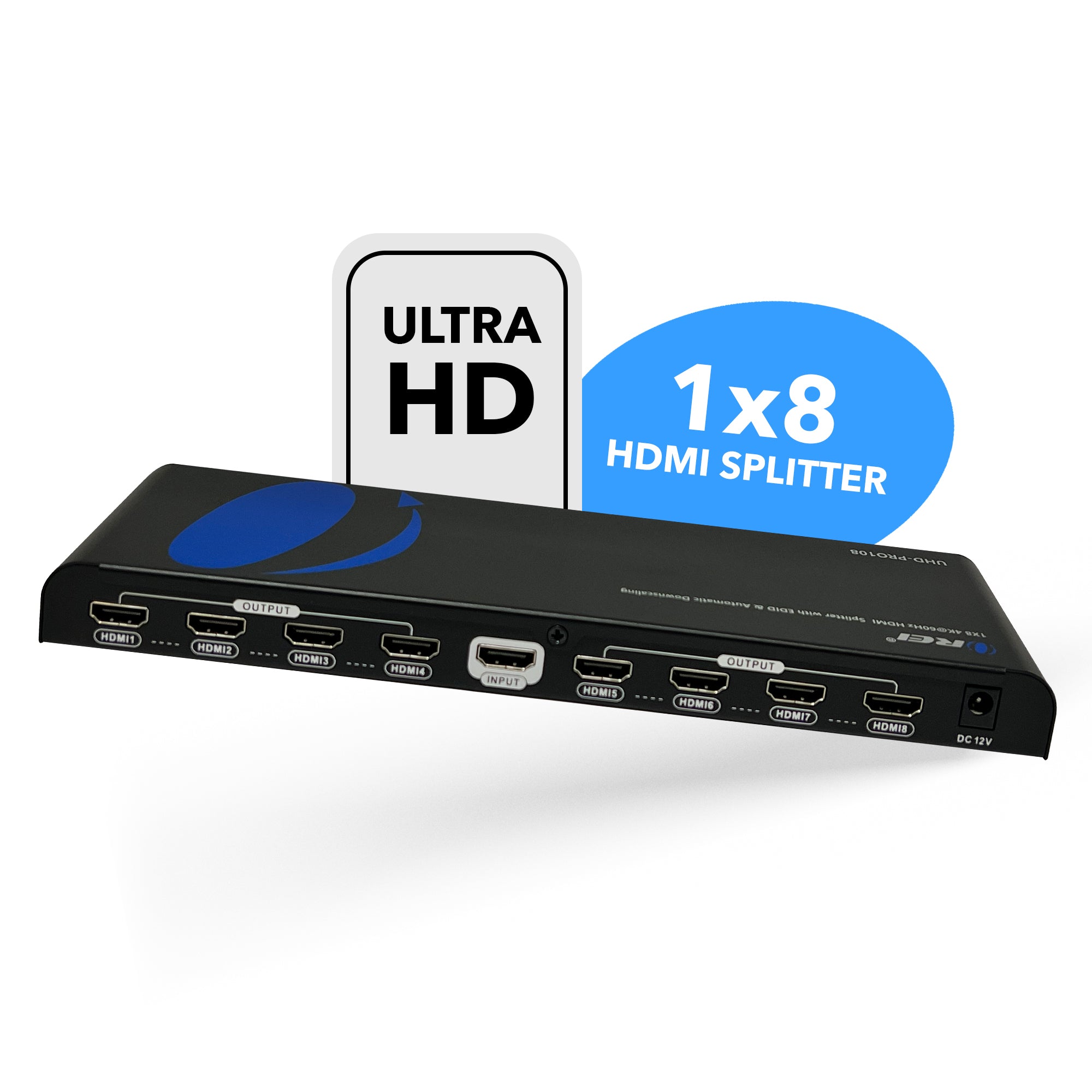  OREI Divisor HDMI 4K 1 en 2 salidas 4:4:4 de 8 bits - HDMI 2.0,  HDCP 2.2, 18 Gbps, 4K @ 60Hz Duplicador/Distribuidor HDMI UltaHD Escalador  de alta resolución 1x2 (UHDS-102C) : Electrónica
